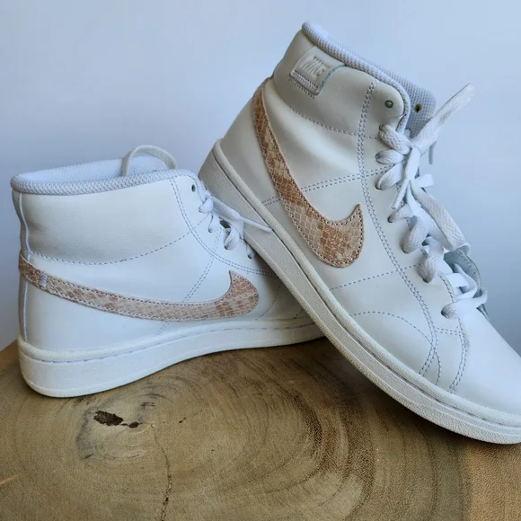 Nike Women's Court Royale 2 Mid High-Top Sneakers Snakeskin Swoosh Size  7.5 - Picture 7 of 17